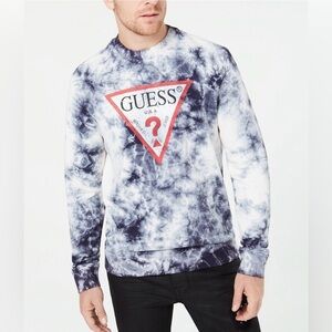 Men's Tie-Dye  Guess Logo Graphic Sweatshirt size Large